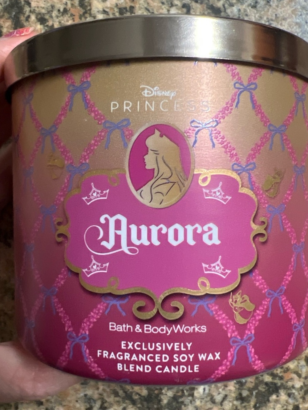 Bath & Body Works Disney Princess Aurora 3 wick candle
